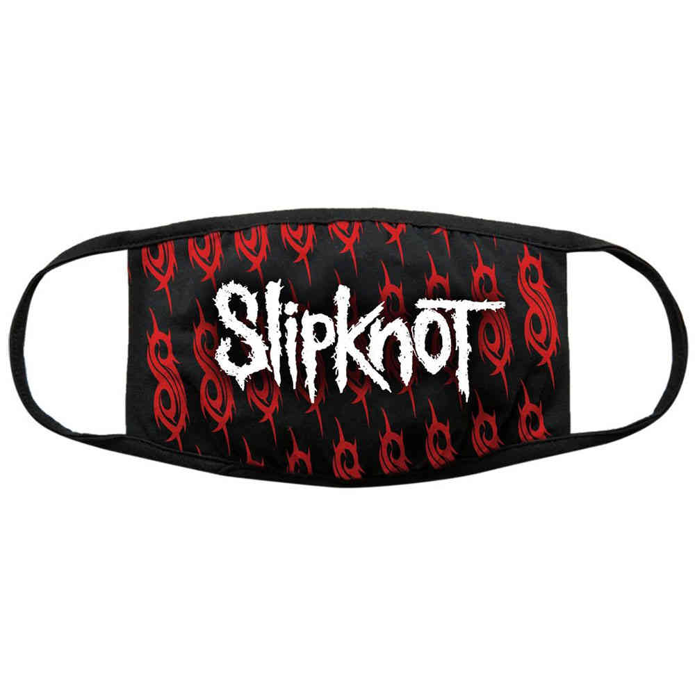 Slipknot - White Logo & Sigils Masque - Noir
